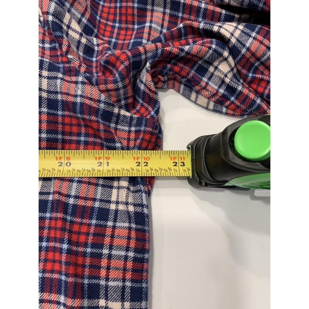 Vineyard Vines Mens Large Classic Fit Tucker Shirt Red White Blue Plaid Flannel - Picture 5 of 7